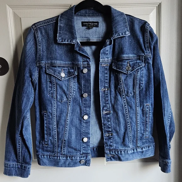 NWOT,♧Lucky Brand♧ Blue Denim Jacket, Size S, NWOT - Picture 1 of 9